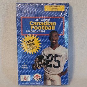 1991 All World Football Canadian Sealed Wax Box | 36 Packs